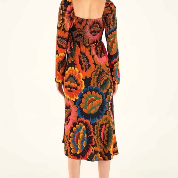 Farm Rio Colorful Floral Midi Dress - Picture 5 of 5
